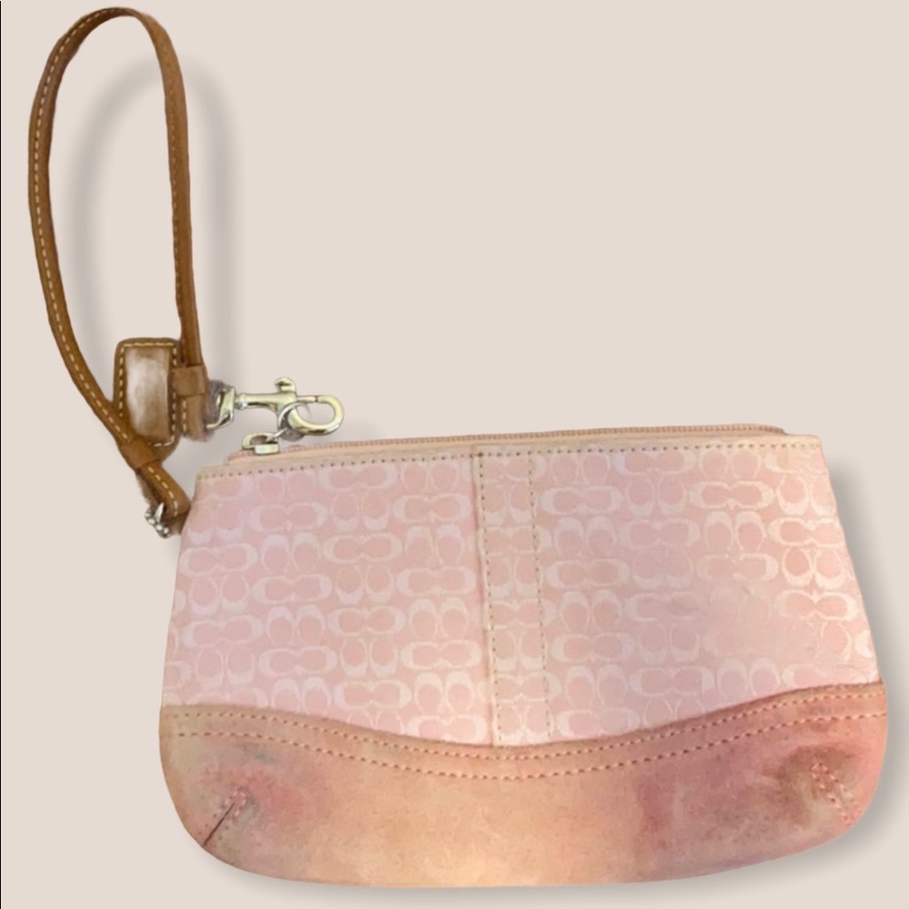 Vintage Pink Coach Wristlet